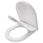CECIPA Abattant WC avec Frein de Chute, Forme D, Cuvette Toilette en Duroplast Inclut Gabarit d'Installation, Antibactérienne, C