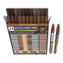Lot de 22 marqueurs de peinture acrylique Marron Série Pro Color Pointe extra fine 0,7 mm pour peinture sur roche, verre, tasses