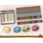 Lot de 22 marqueurs de peinture acrylique Marron Série Pro Color Pointe extra fine 0,7 mm pour peinture sur roche, verre, tasses