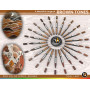 Lot de 22 marqueurs de peinture acrylique Marron Série Pro Color Pointe extra fine 0,7 mm pour peinture sur roche, verre, tasses