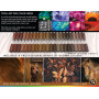 Lot de 22 marqueurs de peinture acrylique Marron Série Pro Color Pointe extra fine 0,7 mm pour peinture sur roche, verre, tasses