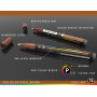 Lot de 22 marqueurs de peinture acrylique Marron Série Pro Color Pointe extra fine 0,7 mm pour peinture sur roche, verre, tasses