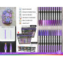Lot de 22 marqueurs de peinture acrylique - Pointe extra fine de 0,7 mm - Pour peinture sur pierre, verre, verre, bois, métal, v
