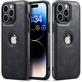 Sibada Coque de Protection pour iPhone 14 Pro Max Logo View Compatible avec Cuir Végétalien Fin De Qualité Supérieure, Classique Sibada Coque de Protection pour iPhone 14 Pro Max Logo View Compatible avec Cuir Végétalien Fin De Qualité Supérieure, Classique