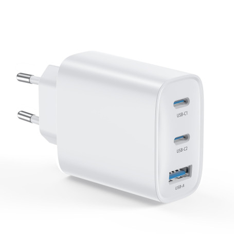 BHHB Chargeur USB C 40 W 3 Ports Prise USB C Type C Charge Rapide Chargeur Multiple Rapide pour iPhone 17 16 15 14 13 12 11 Pro