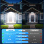 spqment Solaire Exterieur Mouvement Detecteur Lampe: 288 LED Eclairage Puissant Lumiere Extérieur Solaire de 3 Mouvement Détecti
