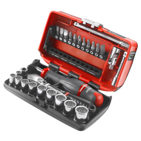 Facom Coffret douilles 1/4 12 pans - RL.NANO112", Argent, 12 Pans Métrique