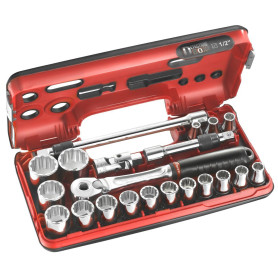 FACOM SL.DBOX501 - Coffret Douilles 1/2" 12 Pans - Detection Box Métriques - 21 Pièces FACOM SL.DBOX501 - Coffret Douilles 1/2" 12 Pans - Detection Box Métriques - 21 Pièces