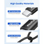 CLEEFUN Cable USB C 10M Charge Rapide, Résistant USB 2.0 Câble Charguer USB-A vers USB-C pour Smartphones, Tablette, Caméra-Surv