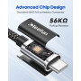 CLEEFUN Cable USB C 10M Charge Rapide, Résistant USB 2.0 Câble Charguer USB-A vers USB-C pour Smartphones, Tablette, Caméra-Surv