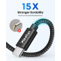 CLEEFUN Cable USB C 10M Charge Rapide, Résistant USB 2.0 Câble Charguer USB-A vers USB-C pour Smartphones, Tablette, Caméra-Surv