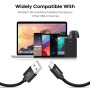 CLEEFUN Cable USB C 10M Charge Rapide, Résistant USB 2.0 Câble Charguer USB-A vers USB-C pour Smartphones, Tablette, Caméra-Surv
