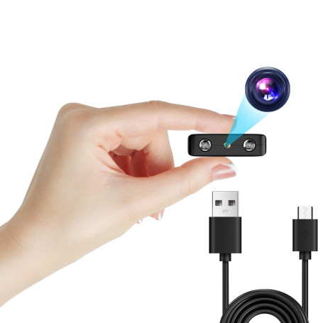 IVVHVVI 1080p Mini caméra de Surveillance intérieure/extérieure, avec détection de Mouvement et Vision Nocturne, Batterie intégr