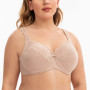 CASOLACE Soutien-Gorge Femme Grande Taille avec Armatures Minimiseur Sexy Dentelle