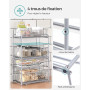 SONGMICS Organiseur de Cuisine, Étagère sous Évier, 2 Paniers Coulissants, Empilable, pour Rangement dans Placard, sous Lavabo,
