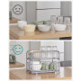 SONGMICS Organiseur de Cuisine, Étagère sous Évier, 2 Paniers Coulissants, Empilable, pour Rangement dans Placard, sous Lavabo,