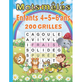 Mots mélés enfants 4-5-6 ans: 3 niveaux de difficulté | 200 grilles | Gros Caractères | Avec Solutions. Grand Format A4. Idée Ca Mots mélés enfants 4-5-6 ans: 3 niveaux de difficulté | 200 grilles | Gros Caractères | Avec Solutions. Grand Format A4. Idée Ca