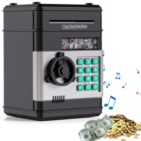 ATM - Tirelire numérique pour enfants - Avec mot de passe - Avec mot de passe - Verrouillage par mot de passe et défilement auto ATM - Tirelire numérique pour enfants - Avec mot de passe - Avec mot de passe - Verrouillage par mot de passe et défilement auto