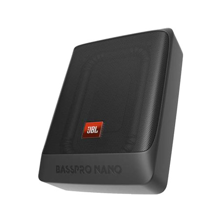 JBL BassPro Nano Ultra-Compact Subwoofer Voiture actif Sous Siège 6"x8" de Harman Kardon - caisson de basse voiture amplifié sou
