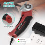VLOXO Ciseaux Électriques Tissu Couture, Rotary Cutter Couture Ciseaux Électriques avec Serrure de Sécurité, Couper Carton Cuir 