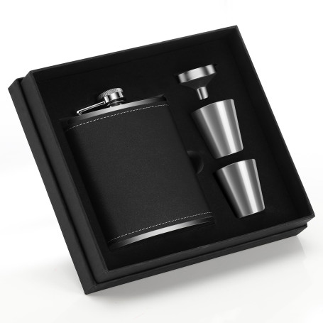 Kasanni Flasque a Alcool 8oz/230 ML Flasque Whisky Flasque Personnalisable Avec Deux Verres à Shot et un Entonnoir, la Flasque e