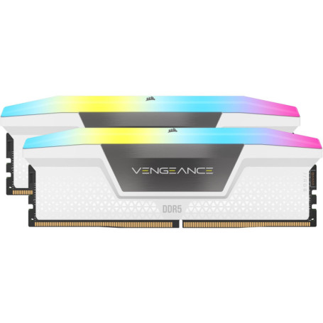 Mémoire RAM - CORSAIR - CMH64GX5M2B5200C40 - 64 Go 2x 32 Go - VENGEANCE RGB DDR5 Black Heatspreader 5200MT/s - DIMM - CL 40 3...