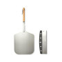 Set a pizza - LIVOO - MES149 - 1 pelle en aluminium - Manche en bois de hetre - Couteau a pizza acier inoxydable