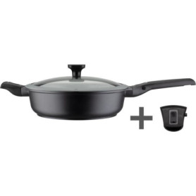 Poele a frire 28 cm Easy Click en aluminium et plastique avec couvercle en verre - GSW - 167833 - Noir Poele a frire 28 cm Easy Click en aluminium et plastique avec couvercle en verre - GSW - 167833 - Noir