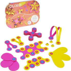 Crew Pack CLIXO - Rose/Jaune - GIPSY TOYS - Jeu de Construction magnétique, Flexible, Durable et imaginatif - 30 pieces - Des 4 Crew Pack CLIXO - Rose/Jaune - GIPSY TOYS - Jeu de Construction magnétique, Flexible, Durable et imaginatif - 30 pieces - Des 4