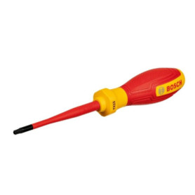 Tournevis VDE - BOSCH - TX15x75 - Isolé jusqu'a 1000 V - Élastomere thermoplastique - Antidérapant Tournevis VDE - BOSCH - TX15x75 - Isolé jusqu'a 1000 V - Élastomere thermoplastique - Antidérapant