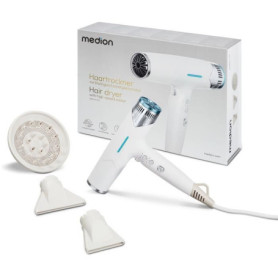 Seche-cheveux - MEDION - MD19984 - 1500 W - 3 vitesses - 105°C - Blanc Seche-cheveux - MEDION - MD19984 - 1500 W - 3 vitesses - 105°C - Blanc