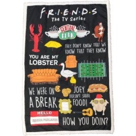 Couverture Sherpa - FRIENDS - 100 x 150 cm Couverture Sherpa - FRIENDS - 100 x 150 cm
