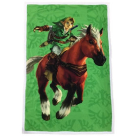 Couverture Sherpa - ZELDA - Link et Epona - 100 x 150 cm Couverture Sherpa - ZELDA - Link et Epona - 100 x 150 cm