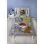 Parure de lit réversible - POKEMON - Pikachu et Starter - Gris - Microfibre - 1 housse de couette 140 x 200 cm + 1 taie 63 x 63