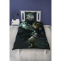 Parure de lit réversible - ZELDA - Microfibre - 1 housse de couette 140 x 200 cm + 1 taie 63 x 63 cm