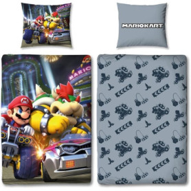 Parure de lit - MARIO BROS - Mario vs Bowser - Microfibre - 1 housse de couette 140 x 200 cm + 1 taie 63 x 63 cm Parure de lit - MARIO BROS - Mario vs Bowser - Microfibre - 1 housse de couette 140 x 200 cm + 1 taie 63 x 63 cm