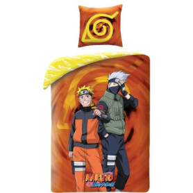 Parure de lit - NARUTO - Naruto et Kakashi - Microfibre - 1 housse de couette 140 x 200 cm + 1 taie 63 x 63 cm Parure de lit - NARUTO - Naruto et Kakashi - Microfibre - 1 housse de couette 140 x 200 cm + 1 taie 63 x 63 cm