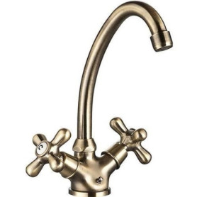 Mélangeur lavabo - EDOUARD ROUSSEAU - Rétrosol - Embase Ø 52 mm - Bec haut orientable - Vieux Bronze Mélangeur lavabo - EDOUARD ROUSSEAU - Rétrosol - Embase Ø 52 mm - Bec haut orientable - Vieux Bronze