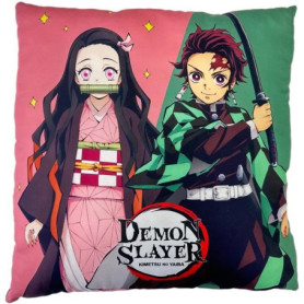 Coussin double face - Carré - DEMON SLAYER - Tanjiro et ses amis - Microfibre - 40 x 40 cm Coussin double face - Carré - DEMON SLAYER - Tanjiro et ses amis - Microfibre - 40 x 40 cm