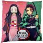 Coussin double face - Carré - DEMON SLAYER - Tanjiro et ses amis - Microfibre - 40 x 40 cm