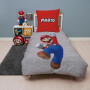 Parure de lit réversible - MARIO BROS - Mario et Luigi - Microfibre - 1 housse de couette 140 x 200 cm + 1 taie 63 x 63 cm