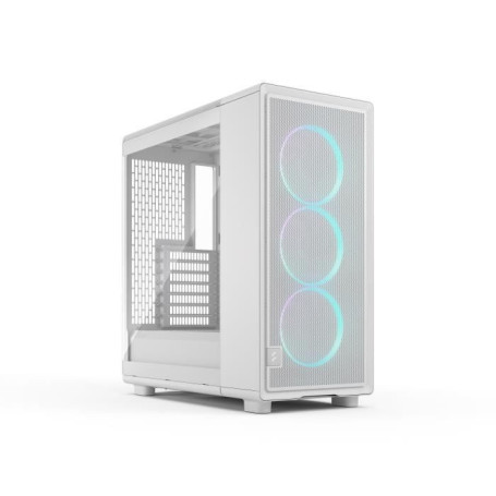 Boîtier PC - Fractal Design - FD-C-EPO1A-05 - Blanc - Verre trempé - Éclairage RGB - 3 ventilateurs inclus