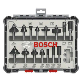 Coffret de Fraises - BOSCH - 2607017472 - 15 pieces - Queue de 8 mm - Compatible avec défonceuses Coffret de Fraises - BOSCH - 2607017472 - 15 pieces - Queue de 8 mm - Compatible avec défonceuses