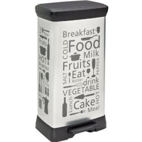 Curver 205873 Décor Kitchen Poubelle à Pédale Rectangulaire Polypropylene Argent 39 x 29 x 73 cm... Curver 205873 Décor Kitchen Poubelle à Pédale Rectangulaire Polypropylene Argent 39 x 29 x 73 cm...