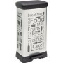 Curver 205873 Décor Kitchen Poubelle à Pédale Rectangulaire Polypropylene Argent 39 x 29 x 73 cm...