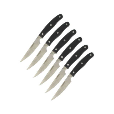Lot de 6 couteaux a steak - NIROSTA- 22 cm