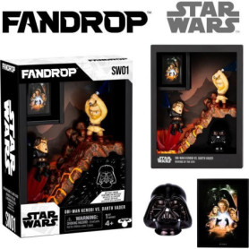 Figurine - FANDROP x STAR WARS - Obi-Wan vs Anakin - Vitrine avec scene culte + mini affiche - 18 cm Figurine - FANDROP x STAR WARS - Obi-Wan vs Anakin - Vitrine avec scene culte + mini affiche - 18 cm