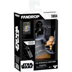 Figurine - FANDROP x STAR WARS - Luke vs Dark Vador - Vitrine avec scene culte + mini affiche - 18 cm Figurine - FANDROP x STAR WARS - Luke vs Dark Vador - Vitrine avec scene culte + mini affiche - 18 cm