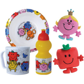 Lot vaisselle - FUN HOUSE - MONSIEUR MADAME - Assiette creuse Ø16 cm, gourde 350 ml, mug 350 ml et 2 peluches 12 cm Lot vaisselle - FUN HOUSE - MONSIEUR MADAME - Assiette creuse Ø16 cm, gourde 350 ml, mug 350 ml et 2 peluches 12 cm