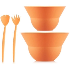 Ensemble de 2 bols 3 L et 4.9 L avec couverts a salade - BODUM - Topee - Bellini orange Ensemble de 2 bols 3 L et 4.9 L avec couverts a salade - BODUM - Topee - Bellini orange